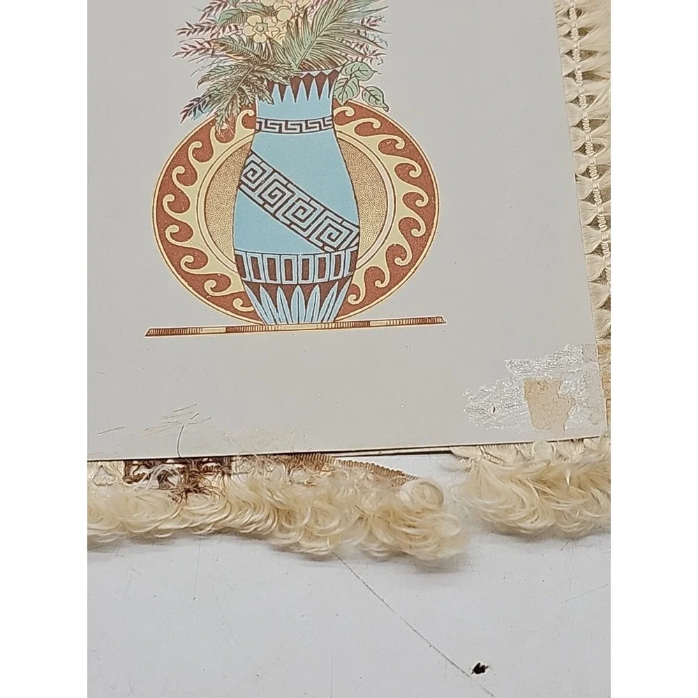 Antique Christmas Card Fringe New Year‎ Lot Of 3